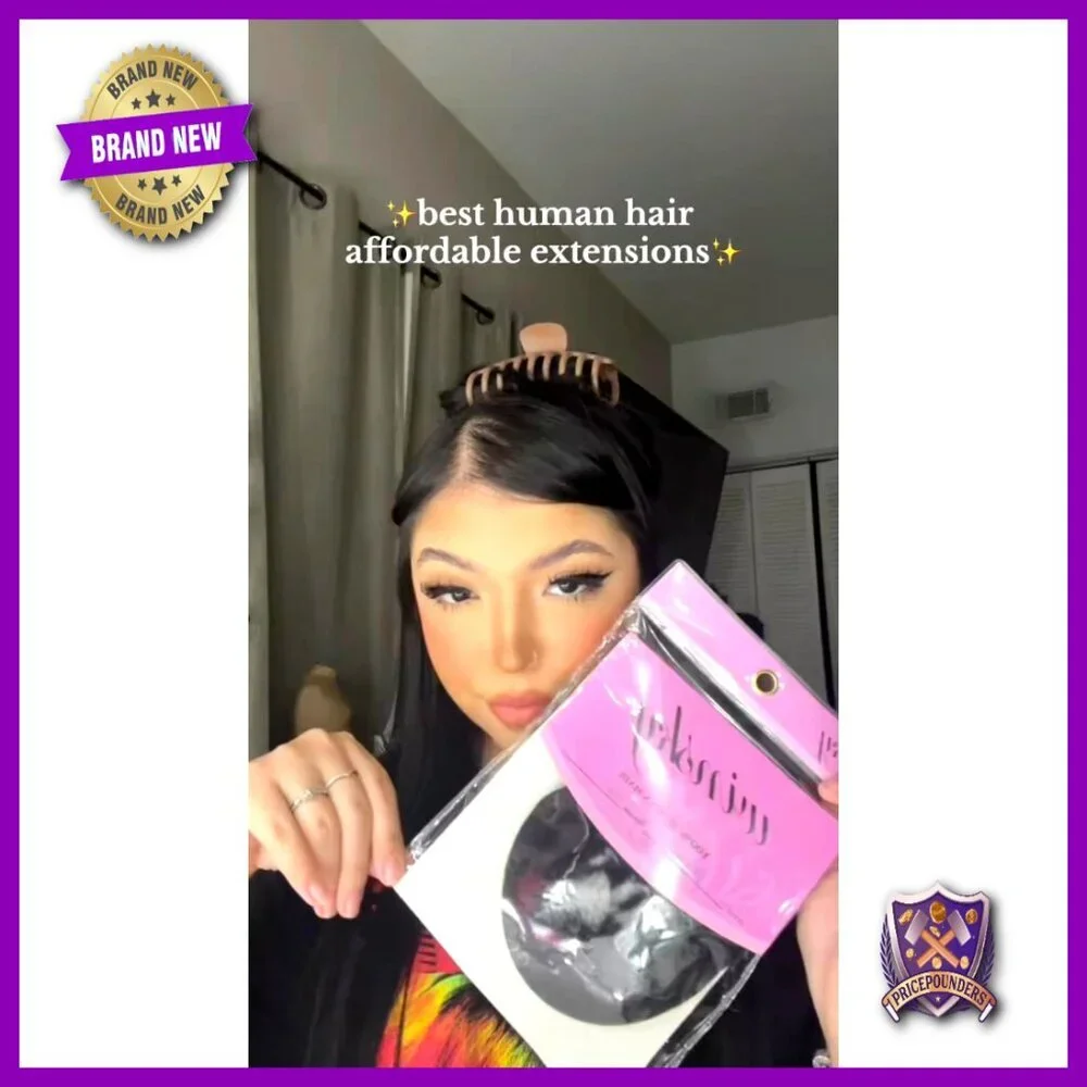 Silky Straight Human Hair Clip-In Extensions 16 Inch 4 Pieces 55g